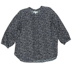 Women's JACHS GIRLFRIEND 3/4 Sleeve Black/White Blouse-‎ Size S